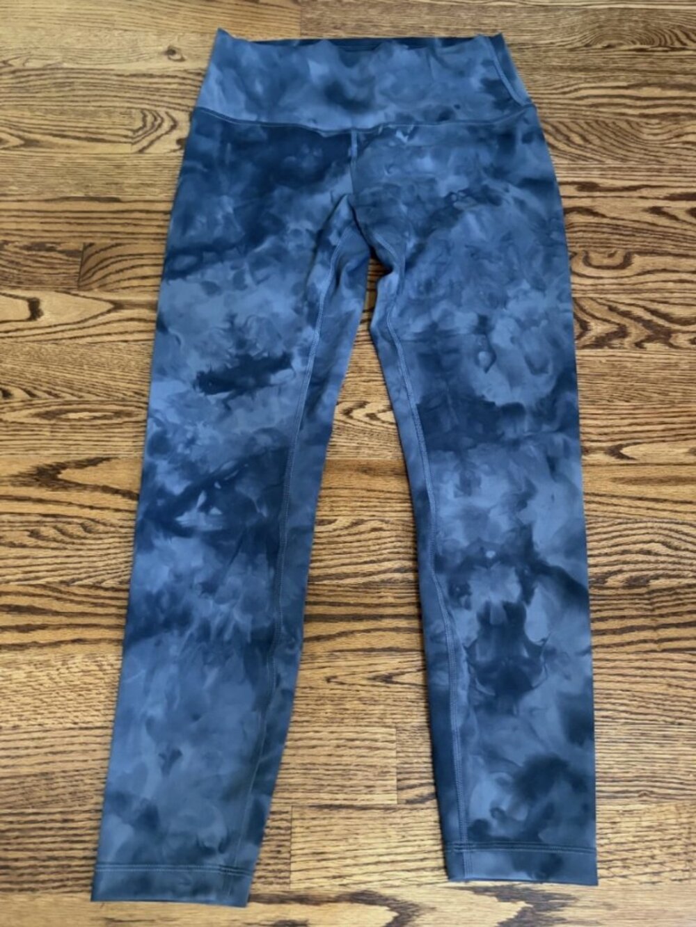 Lululemon Wunder Train High-Rise Crop 23" Sz 8 Diamond Dye Shade Naval Blue Gray